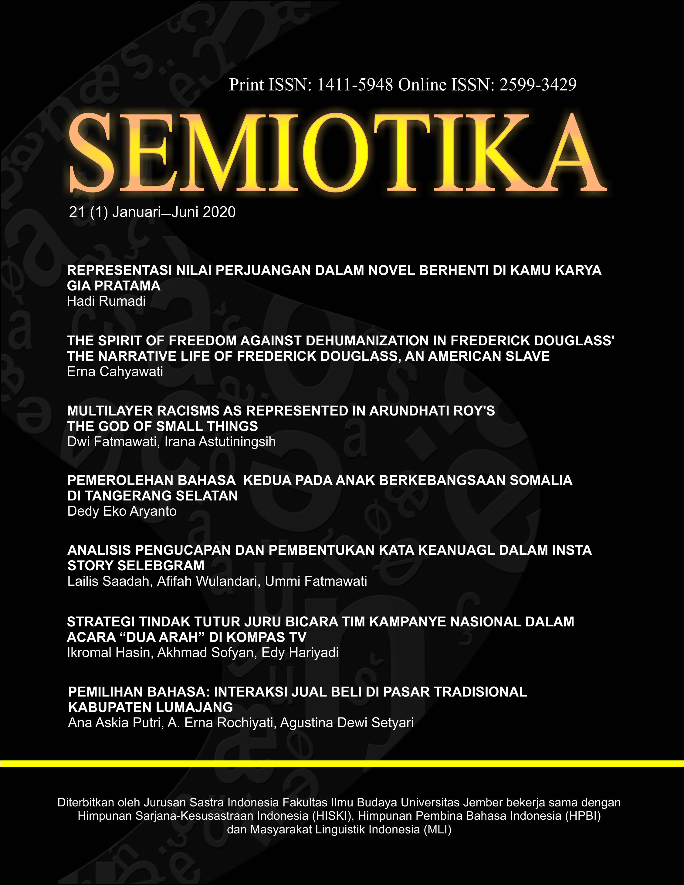 Archives SEMIOTIKA Jurnal Ilmu Sastra dan Linguistik